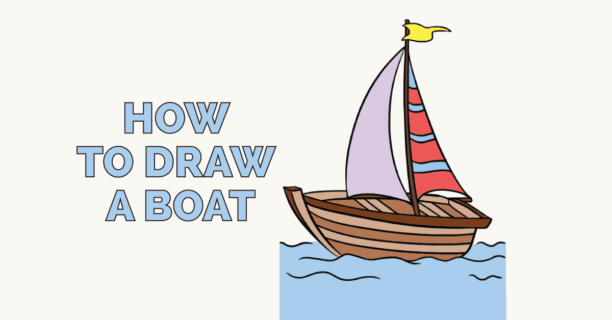1200x628 How To Draw A Boat In A Few Easy Steps Easy Drawing Guides