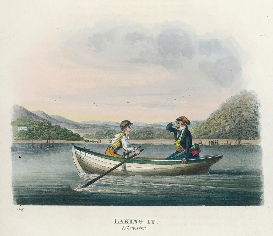 900x780 Tourists Boating On Ullswater Drawing By Mary Evans Picture Library
