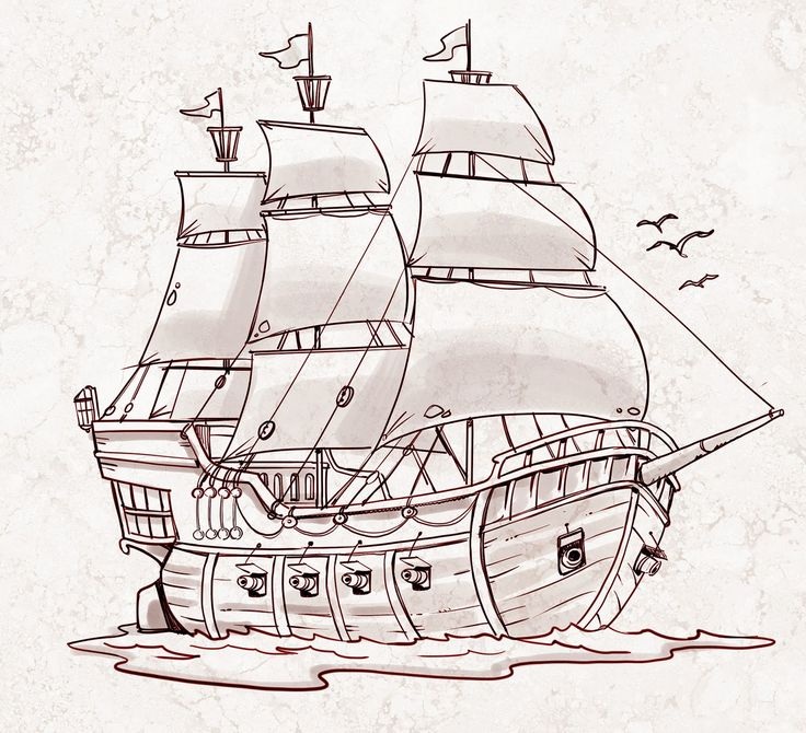 736x670 Pirate Ship Drawing Sunglassesray