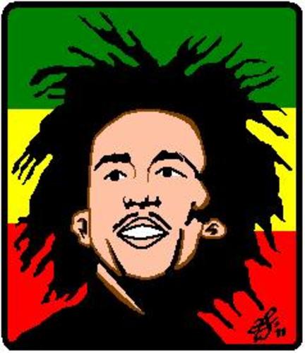 432x500 Bob Marley By Diko Famous People Cartoon Toonpool