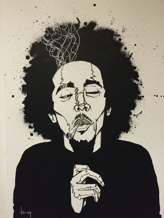 Bob Marley Drawing at GetDrawings | Free download