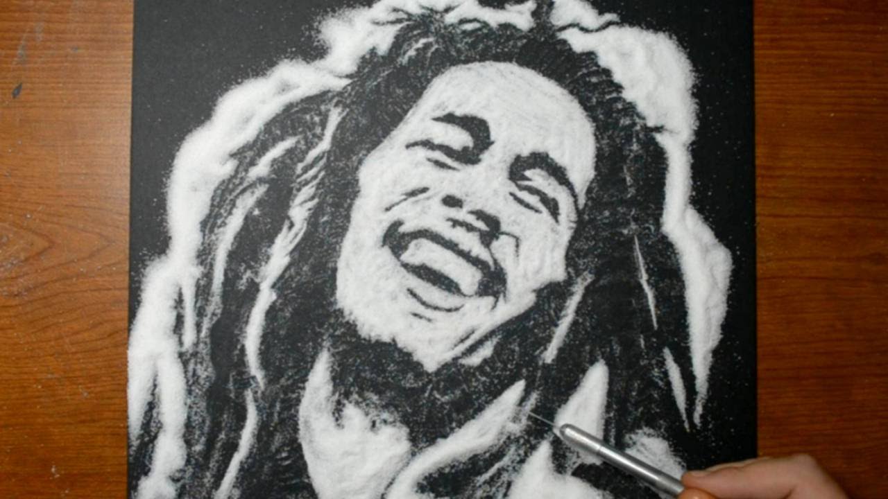 1280x720 Drawing Bob Marley In Sugar
