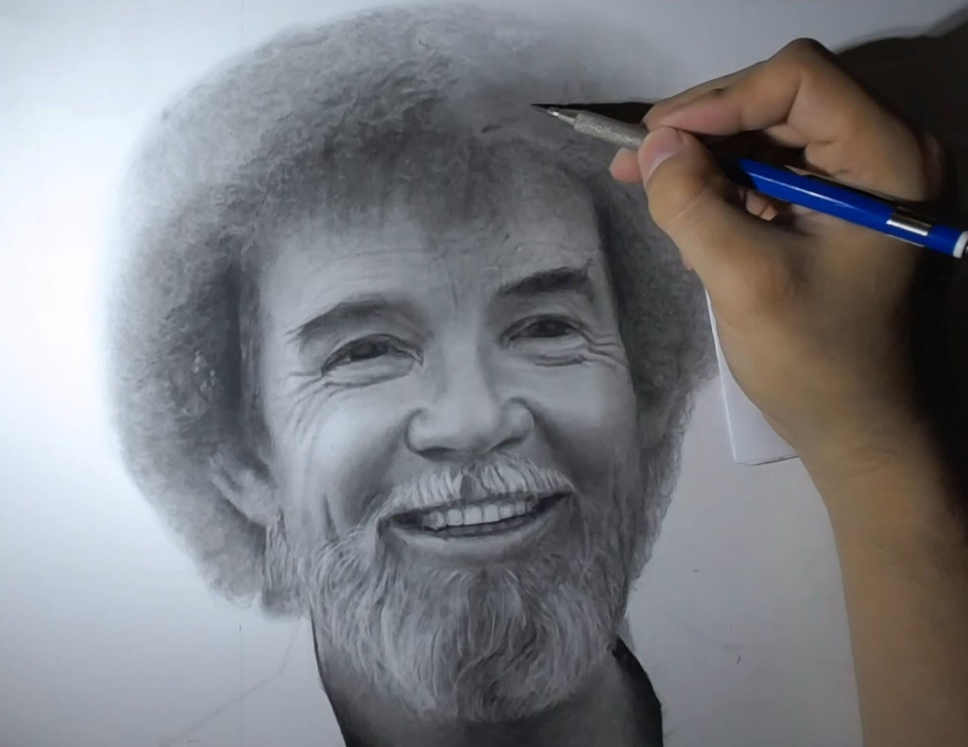 1388x1072 Drawing Bob Ross (Time Lapse)