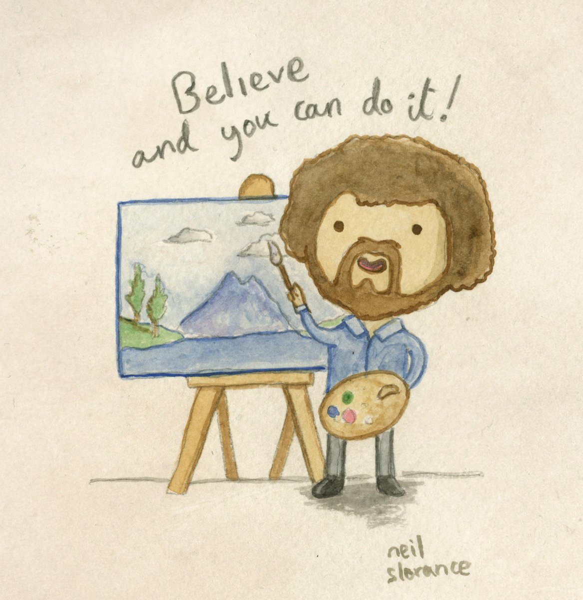 1167x1200 Neil Slorance On Twitter Bob Ross, My Spirit Animal. Httpt.co