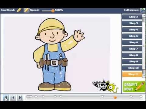 480x360 How To Draw Bob The Builder