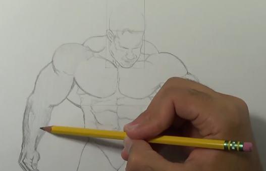 527x338 Extraordinary Drawing Of A Famous Bodybuilder's Body! Muscle Art