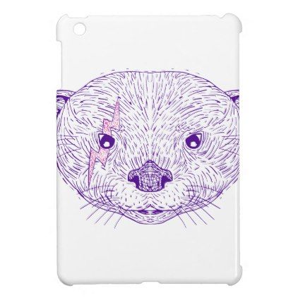 422x422 Otter Head Lightning Bolt Drawing Ipad Mini Covers Lightning Bolt