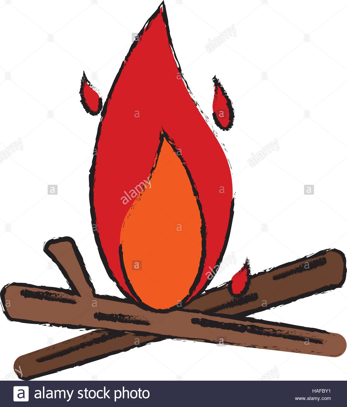 1187x1390 Drawing Bonfire Wood Camping Design Stock Vector Art