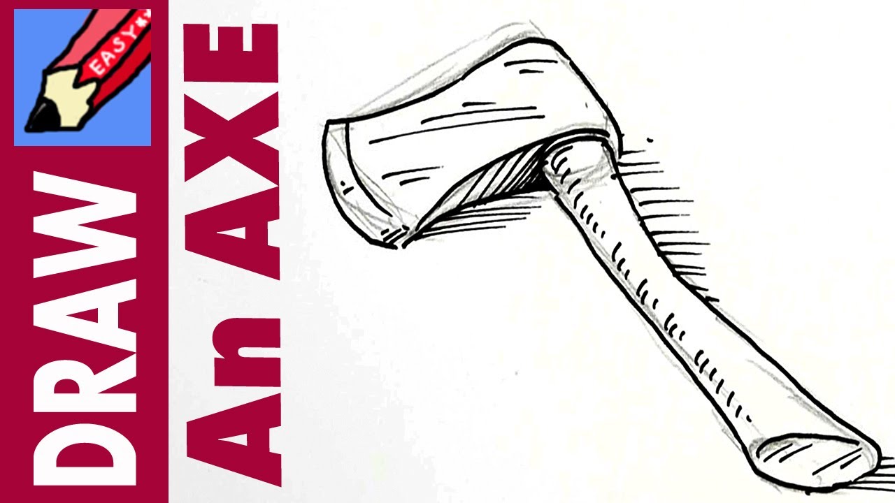 1280x720 How To Draw An Axe Real Easy