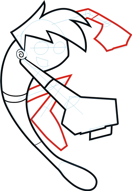 450x653 How To Draw Danny Phantom With Simple Step By Step Drawing