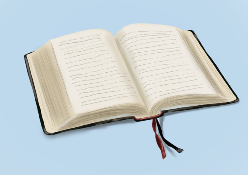 800x566 Learn How To Draw An Open Book (Everyday Objects) Step By Step