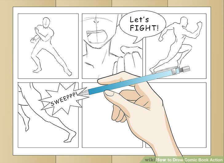728x529 3 Ways To Draw Comic Book Action