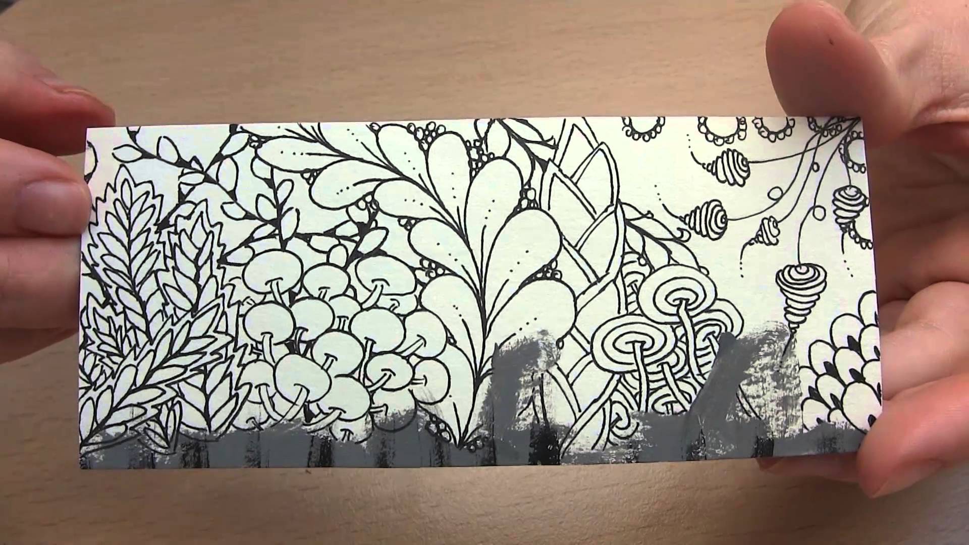 1920x1080 Timelapse Drawing Zentangle (Bookmark)