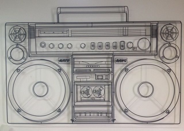 640x456 Boom Box Drawings In Steel