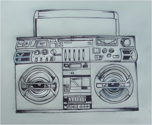 Boom Box Drawing at GetDrawings | Free download