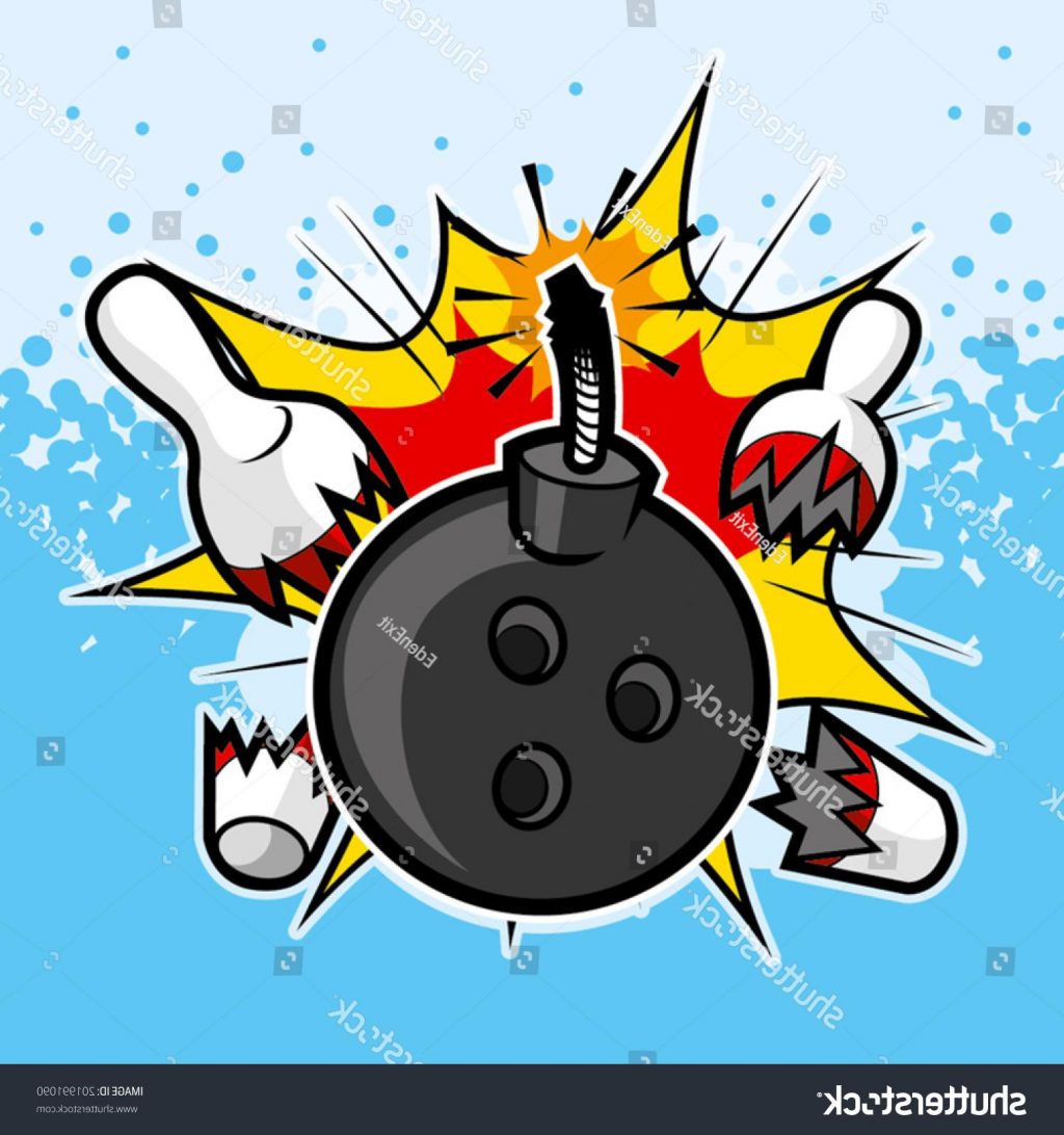 1024x1092 Hd Stock Vector Bowling Boom Drawing