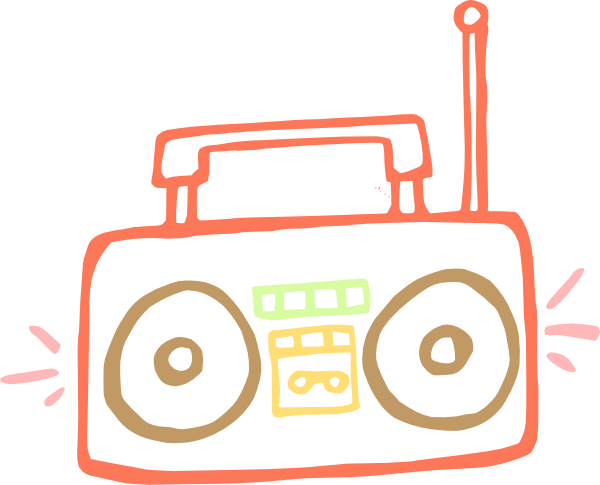 600x485 Boombox Clip Art