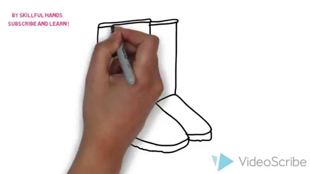 1280x720 How To Draw An Ugg Boots