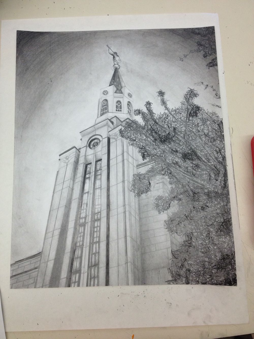 1000x1334 The Boston Lds Temple Pencil Drawing!