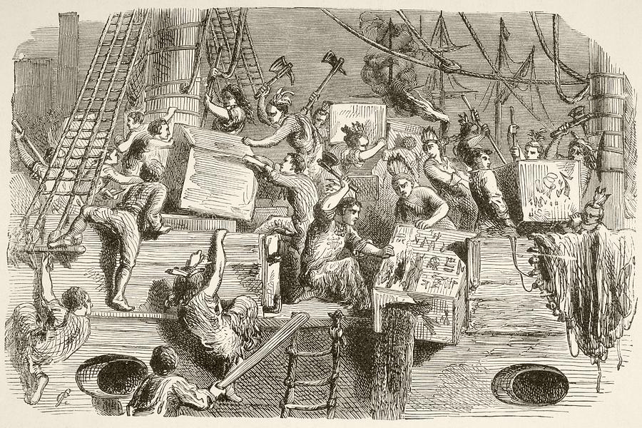 900x600 The Boston Tea Party, December 16 Drawing By Vintage Design Pics