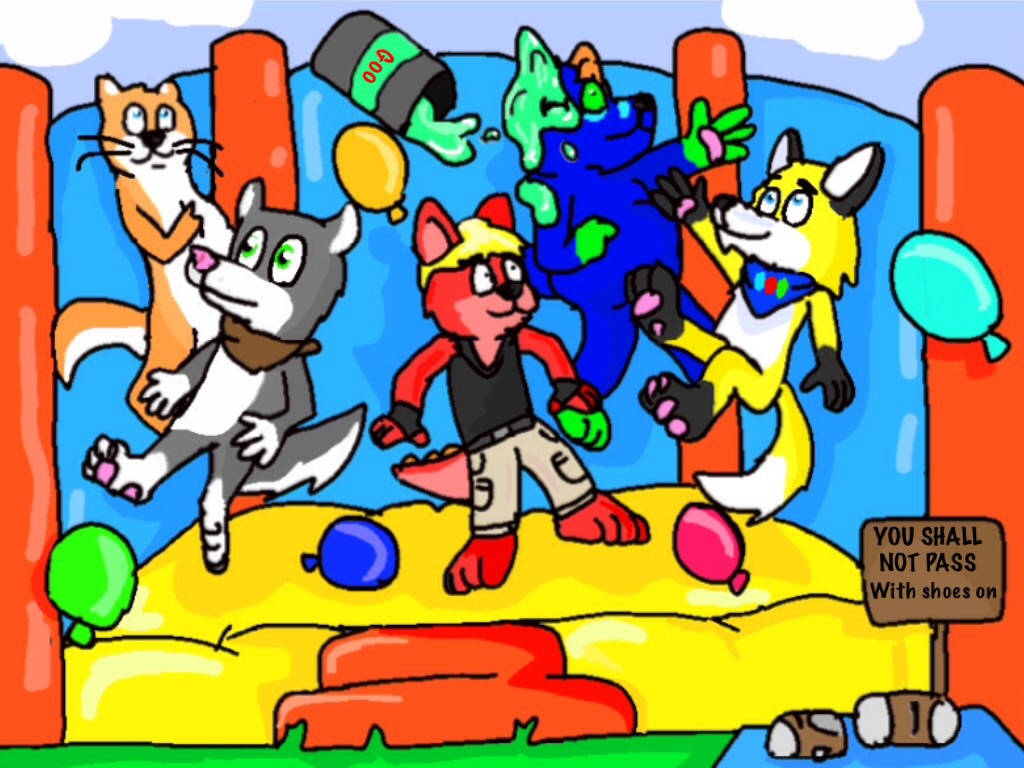 1024x768 Bouncy Castle By Drawingbra