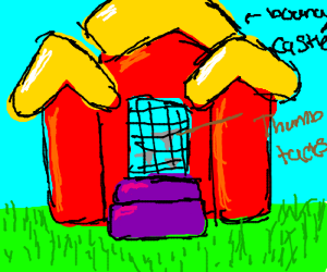 300x250 Drawing Pins Play On Inflatable Castle