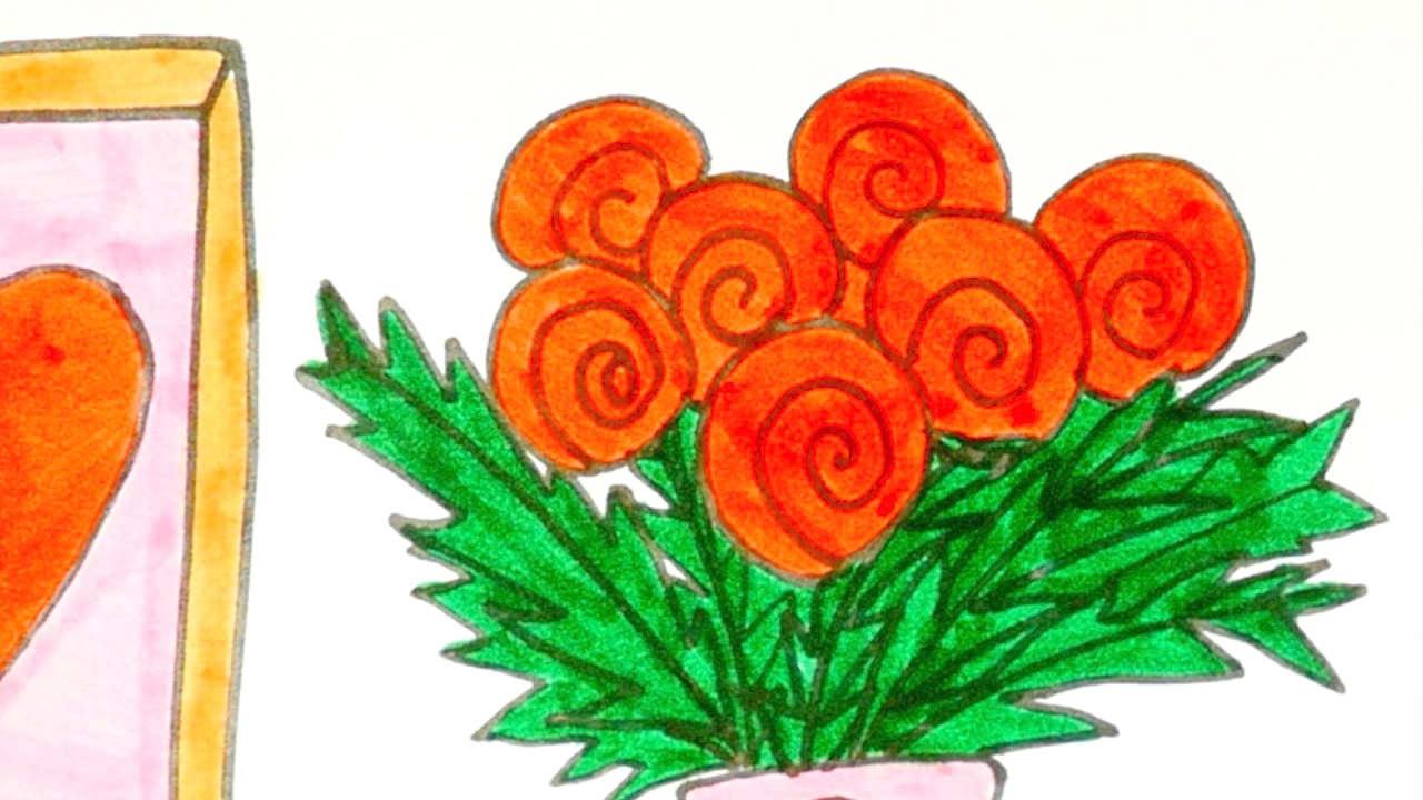 1280x720 Drawing A Bouquet Of Flowers For Kids ~ Easy Step By Step Demo