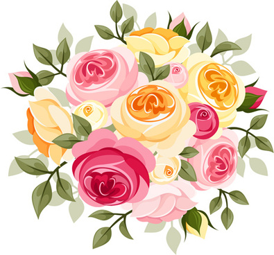 395x368 Flower Bouquet Free Vector Download (10,124 Free Vector)