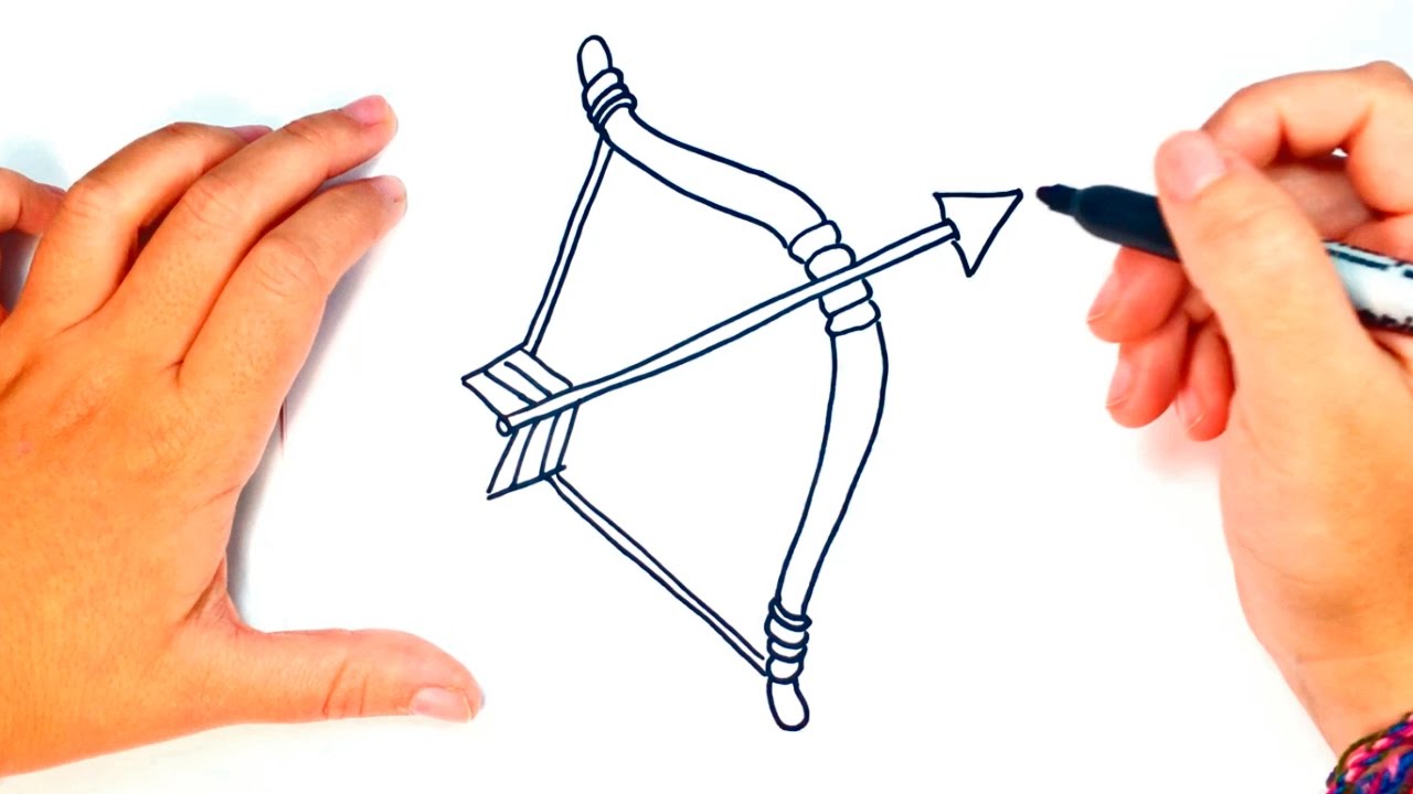 1280x720 How To Draw A Bow And Arrow Bow And Arrow Easy Draw Tutorial