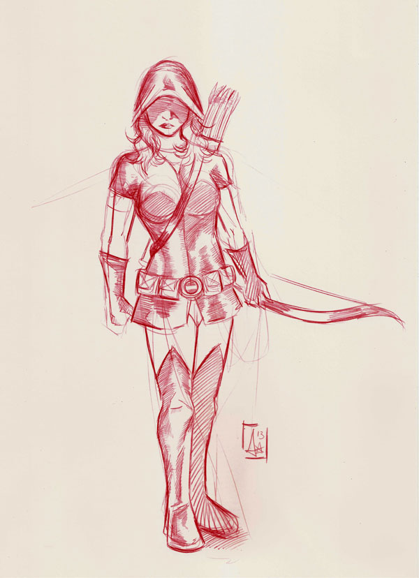 600x828 Sketch Bow And Arrows. By Adrylavi