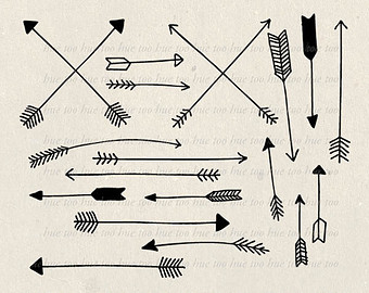 340x270 Arrows Clip Art, Tribal Arrow Clipart, Archery Hand Drawn Arrows