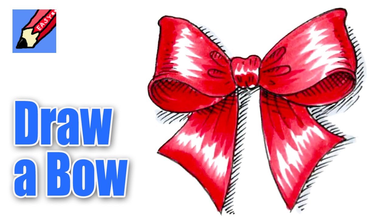 1280x720 How To Draw A Christmas Bow
