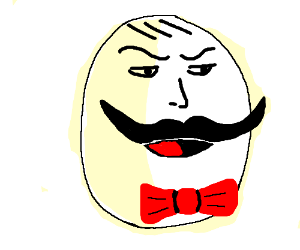 300x250 Egg With A Face And Moustache Wearing Bow Tie