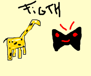 300x250 A Giraffe Against A Dead Evil Bow Tie (Drawing By Evil M)