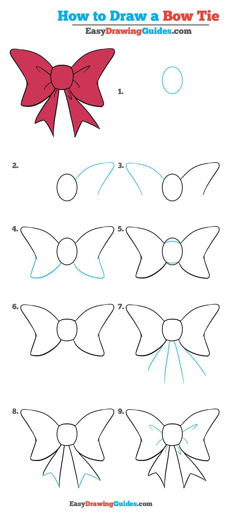 736x1649 How To Draw A Bow Tie