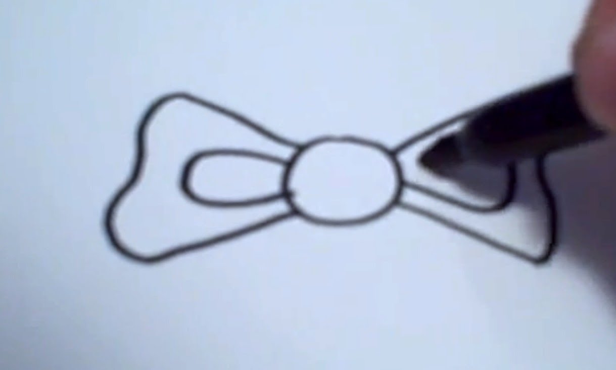 1219x732 How To Draw A Cartoon Bow Tie