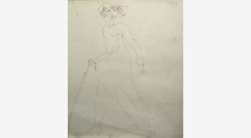 800x442 Profile Of A Man In A Bowler Hat Amp A Woman Walking By Henri