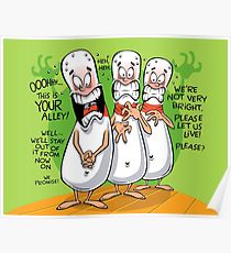 210x230 Bowling Alley Drawing Posters Redbubble