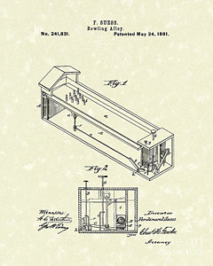 240x300 Bowling Alley Drawings Fine Art America