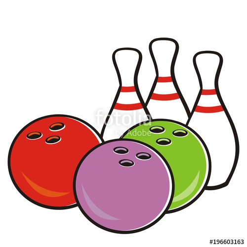 500x500 Bowling Ball And Pins, Vector Icon For Sport Game Tournament