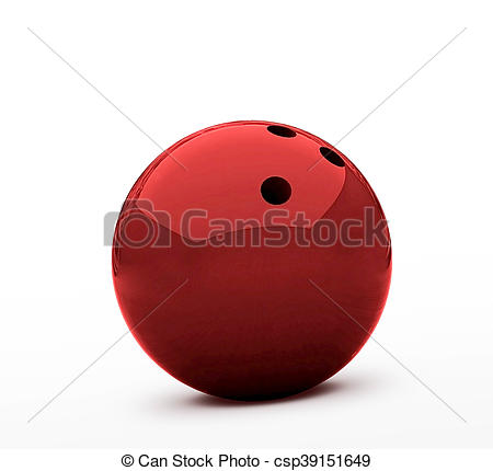 450x430 Red Bowling Ball Drawing