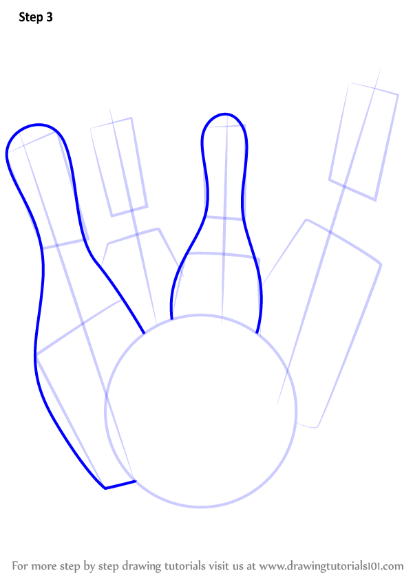 600x846 Learn How To Draw Bowling Pins (Other Sports) Step By Step