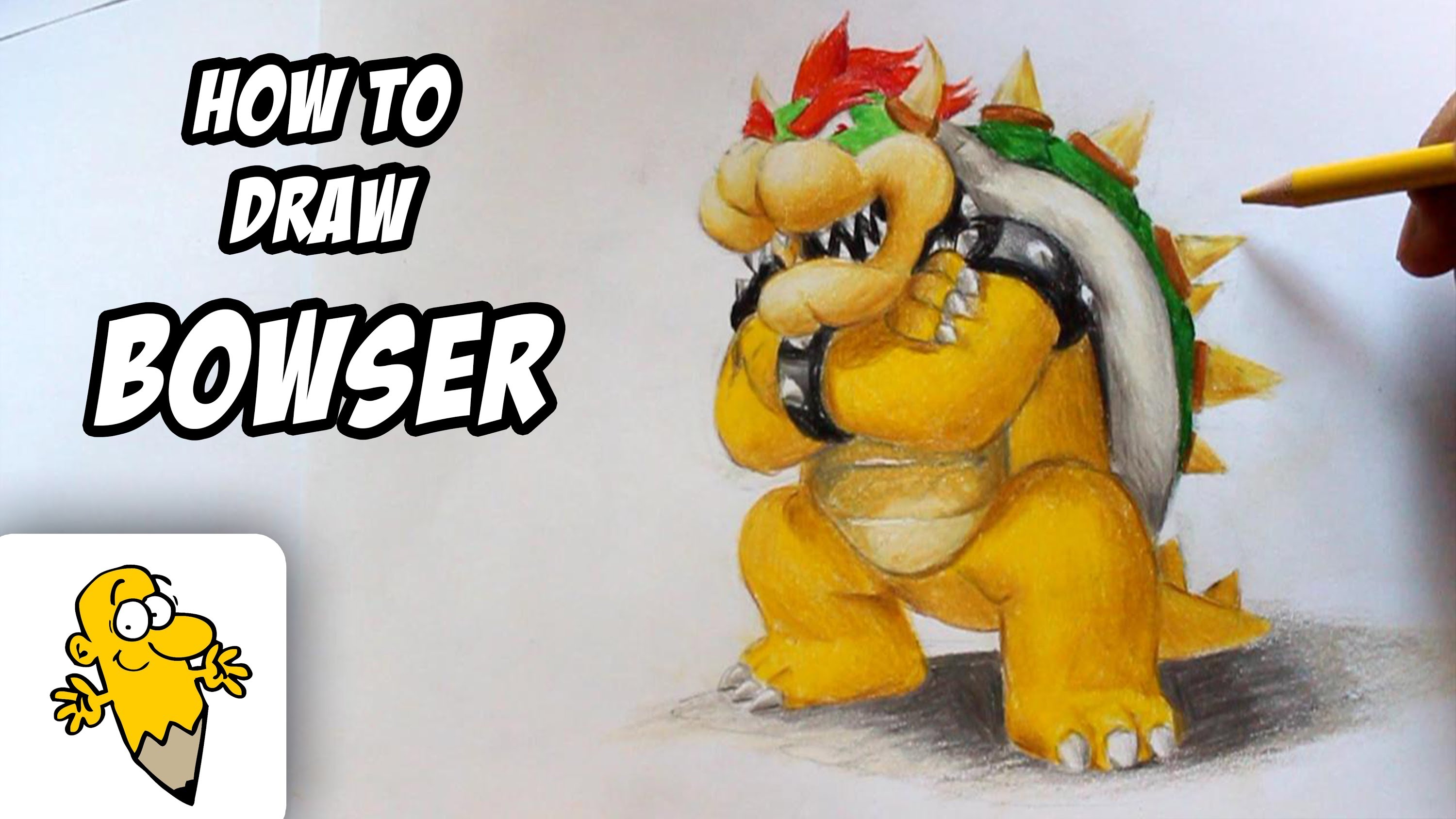 3000x1688 How To Draw Bowser In 3d [Super Mario] Drawing Tutorial