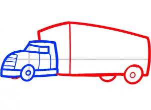 302x219 How To Draw How To Draw A Truck For Kids