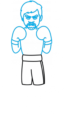 215x382 How To Draw A Boxer, People, Easy Step By Step Drawing Tutorial