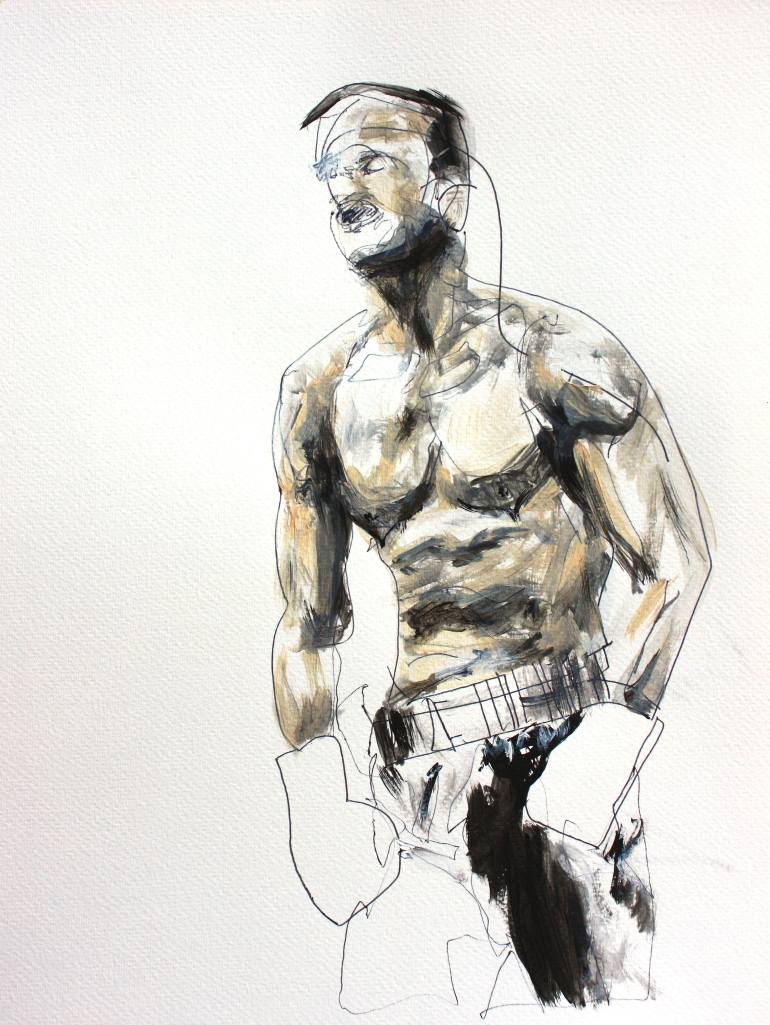 770x1025 Saatchi Art The Boxer Drawing By Ben Meyer
