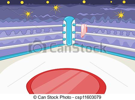450x335 Boxing Ring. Cartoon Background. Vector Illustration Eps 10
