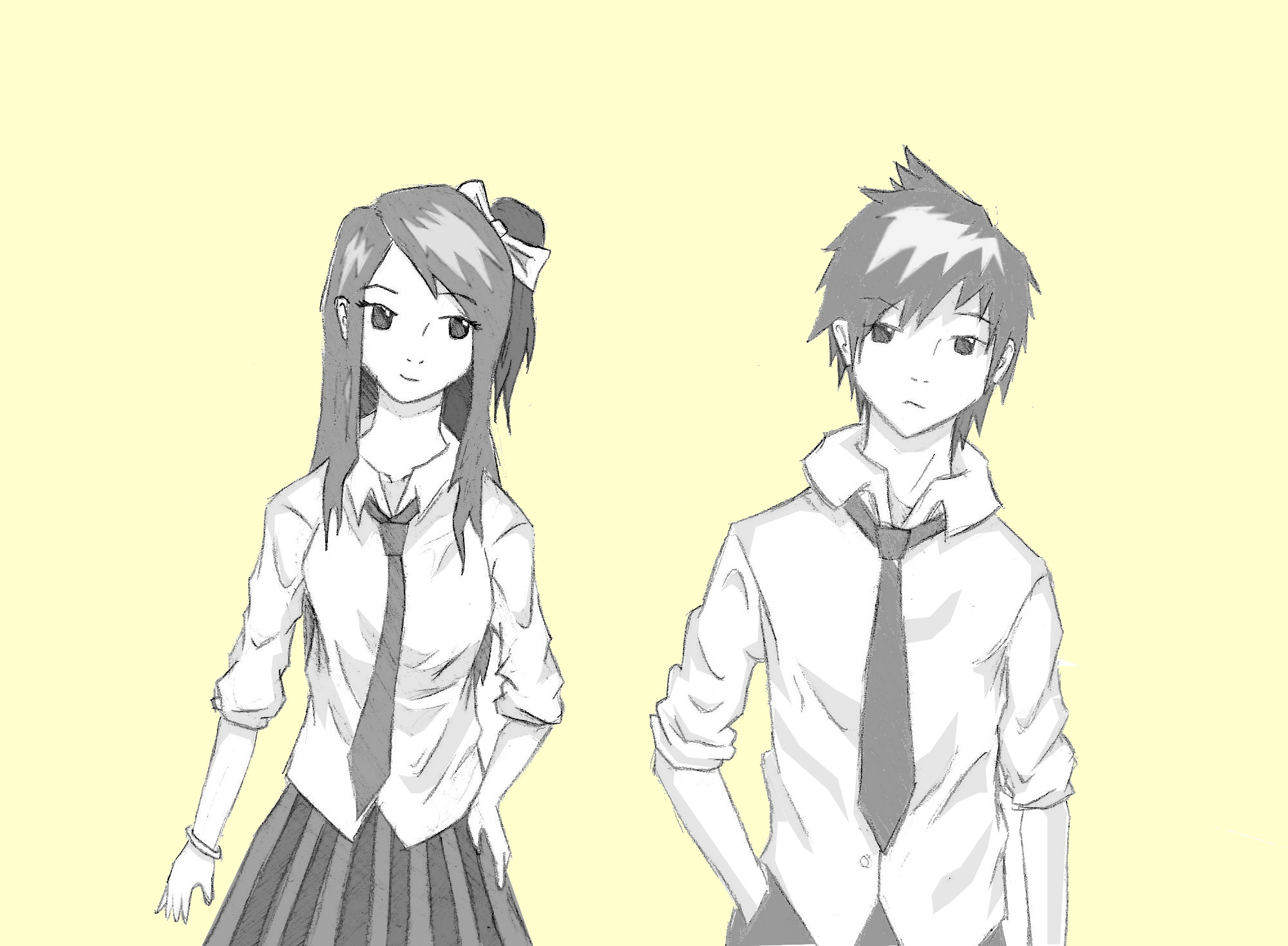2000x1469 Anime Boy And Girl Drawing Anime Drawing Of A Boy And Girl Anime