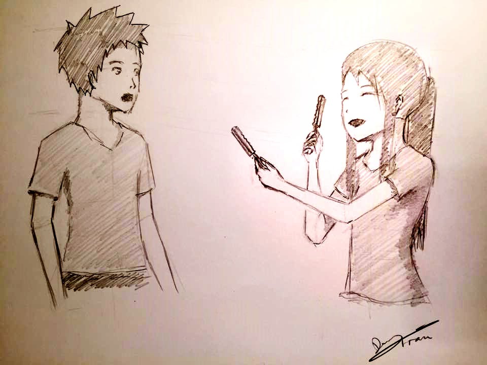 960x720 Drawing Anime Girl Sharing Double Popsicle With A Boy (Timelapse