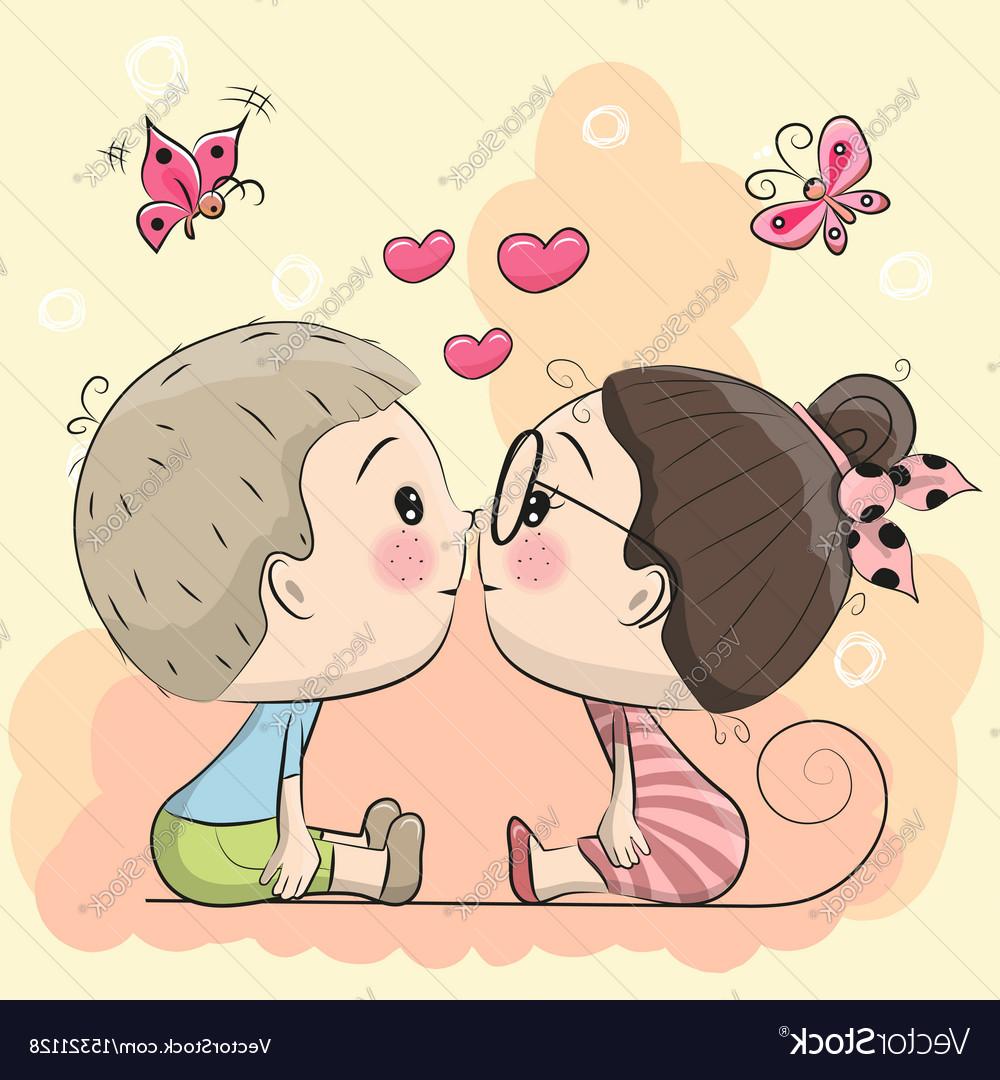 1000x1080 Best Cute Cartoon Boy And Girl Are Kissing Vector Drawing
